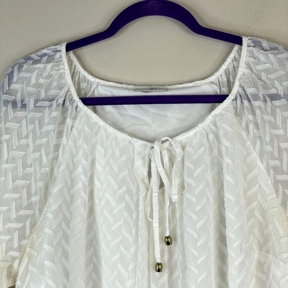 Roz & Ali Top Womens XLarge Beachy Coastal Swing Pullover Vacation Travel Tunic - Picture 3 of 15